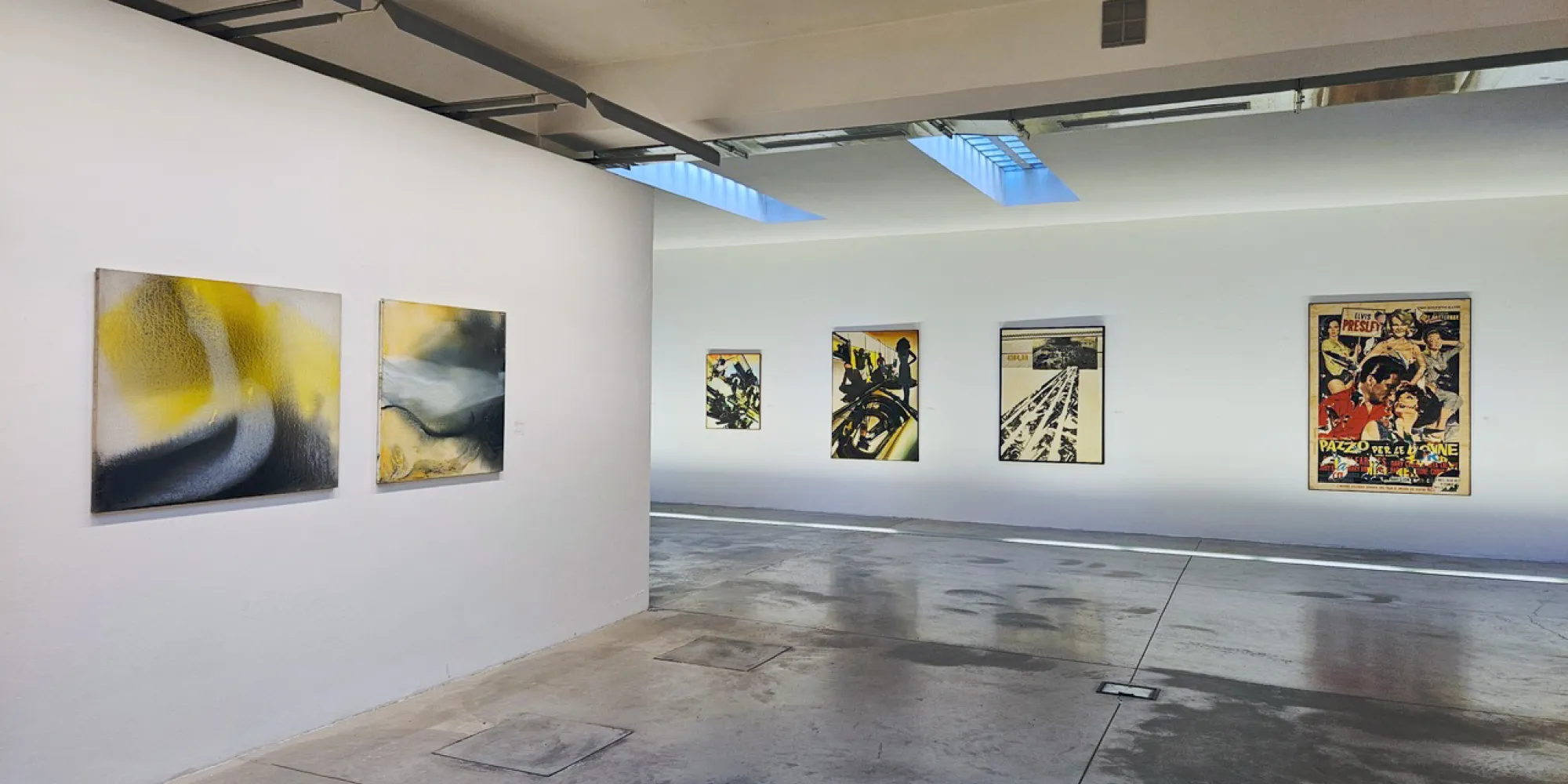 I segni del tempo. Installation view, opere di Vasco Bendini, Gianni Bertini e Mimmo Rotella