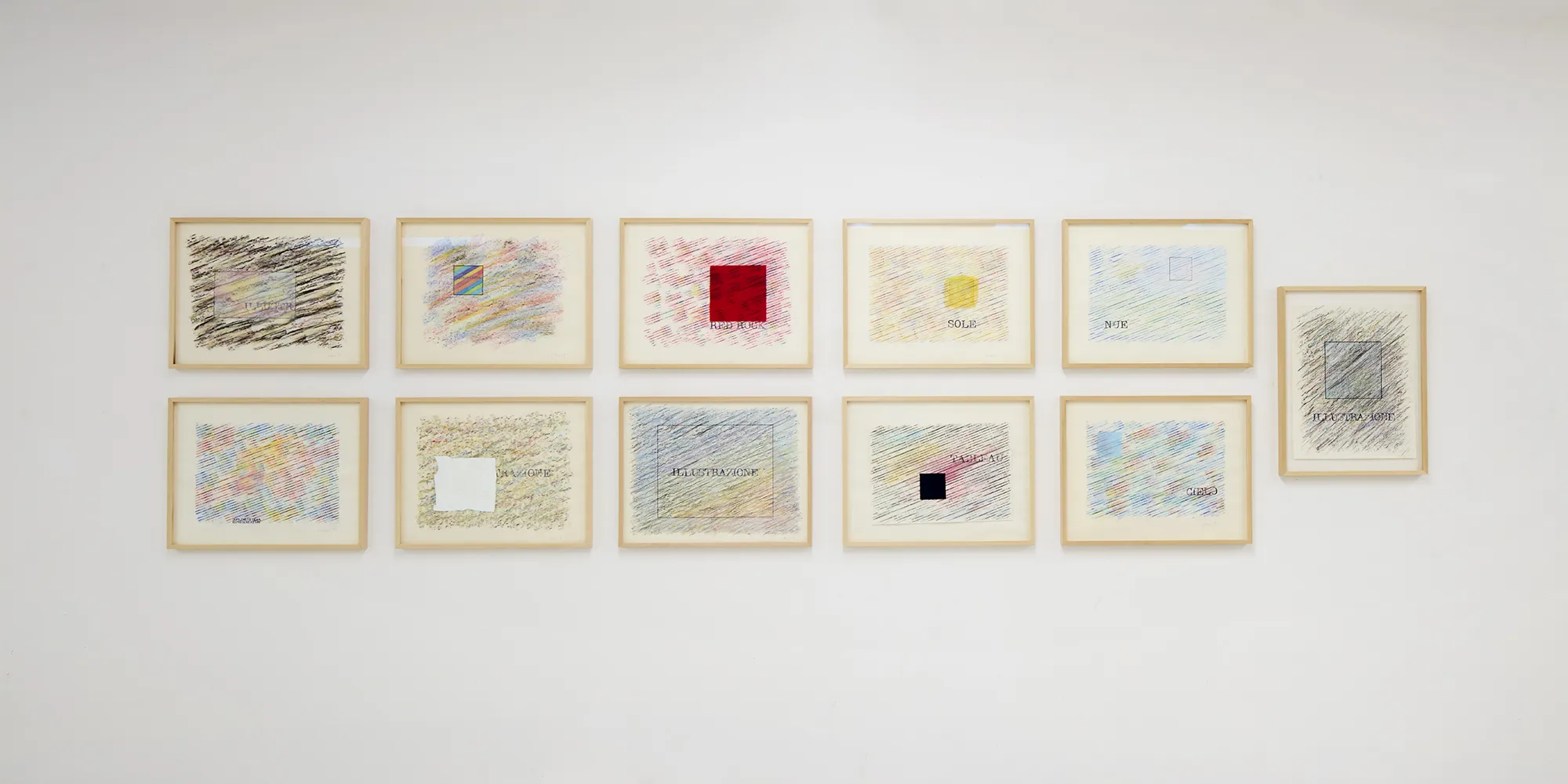 Nanni Balestrini. La rivolta illustrata (1963 - 2018), installation view. Photo Fabrizio Farroni, Alto//Piano Studio, Milano