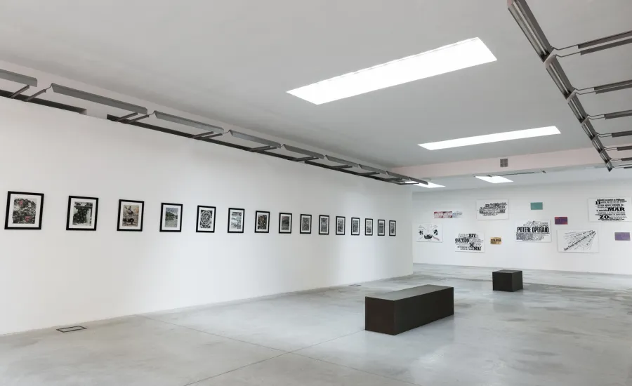 Nanni Balestrini, installation view. Photo: Claudia Cataldi
