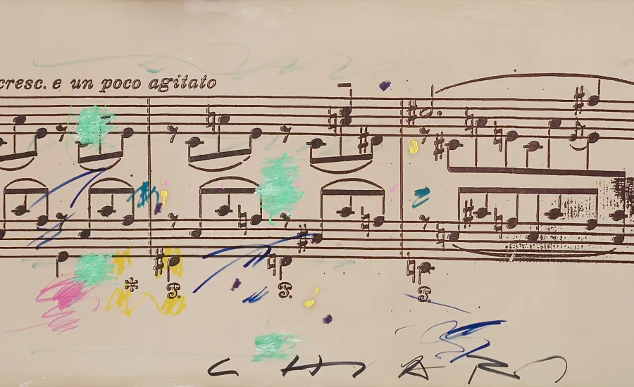 Giuseppe Chiari, Crescendo e un poco agitato, anni '90 (detail)